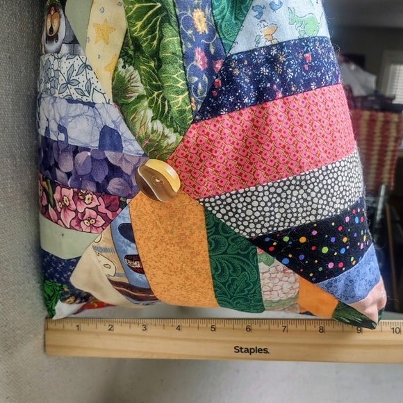 Bag Tote Weekender Shoulder One Of A Kind Patchwork Lined Fringe Tassels - Picture 7 of 12